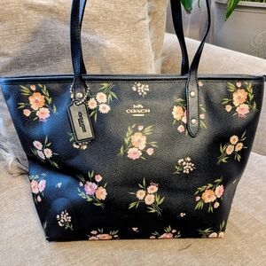 Coach Black Floral Women's Bag
